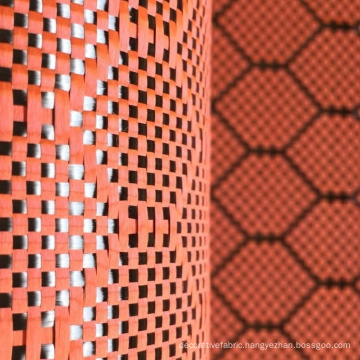 colored hexagon carbon aramid jacquard fabric